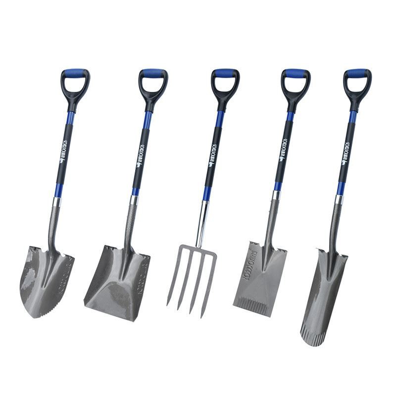 D-grip carbon steel garden tool seriers